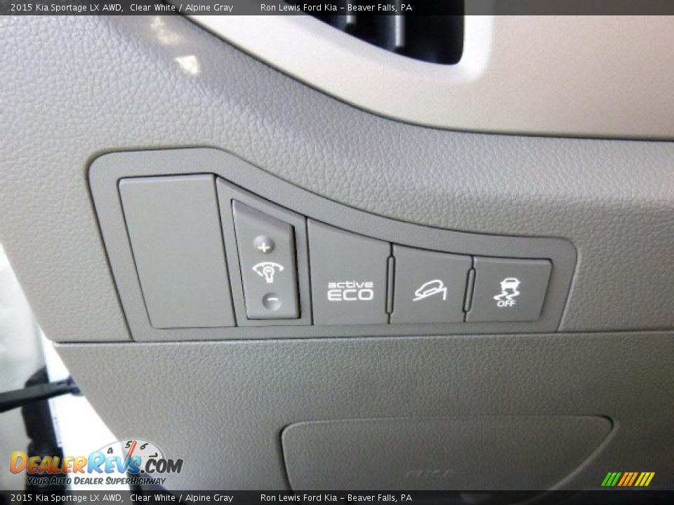 2015 Kia Sportage LX AWD Clear White / Alpine Gray Photo #16