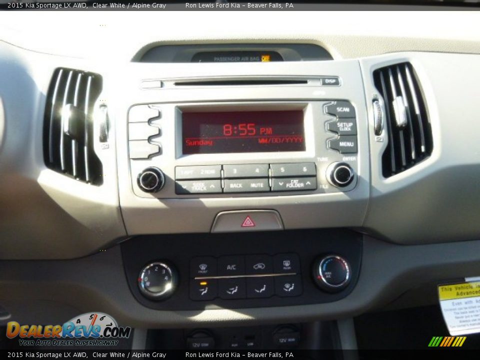 2015 Kia Sportage LX AWD Clear White / Alpine Gray Photo #17