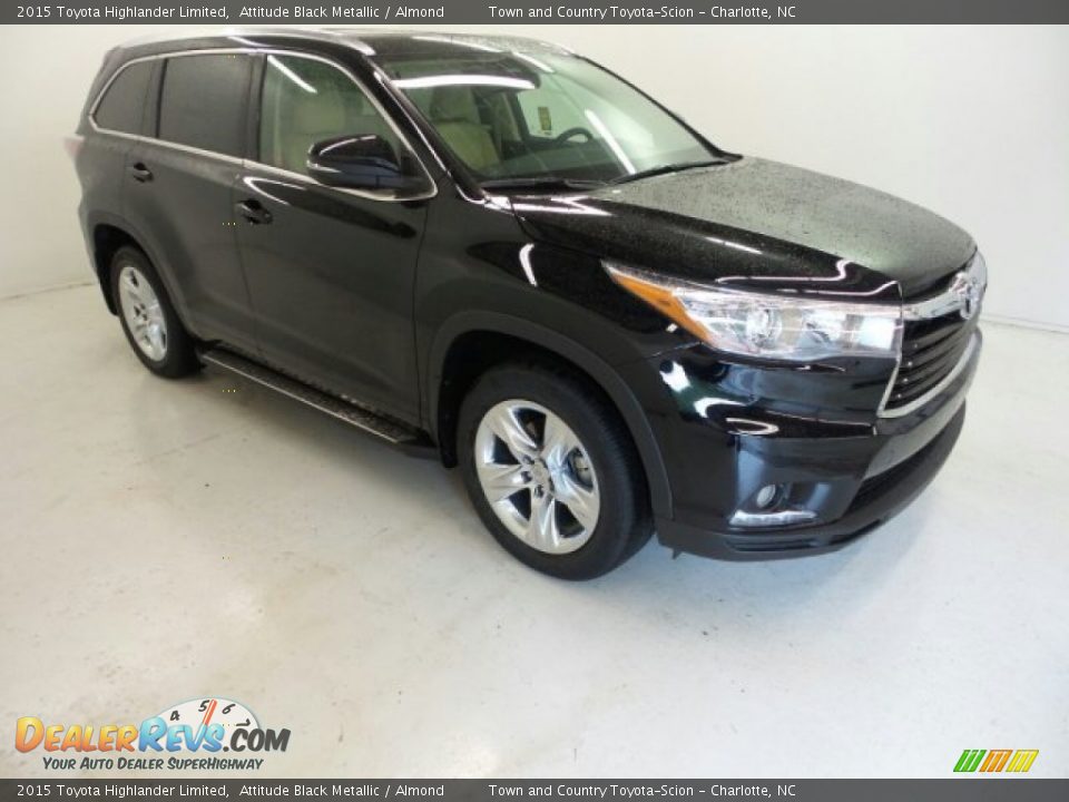 2015 Toyota Highlander Limited Attitude Black Metallic / Almond Photo #2