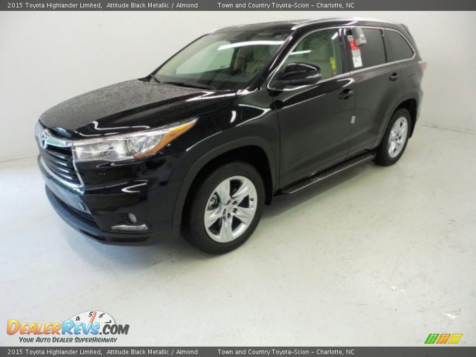 2015 Toyota Highlander Limited Attitude Black Metallic / Almond Photo #4