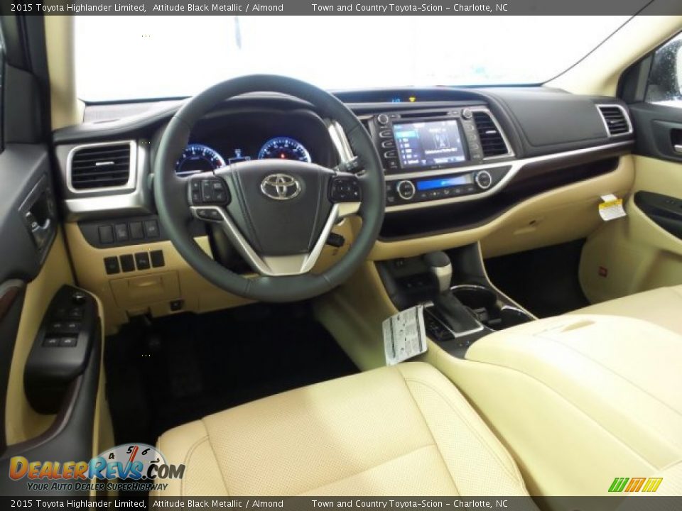 Almond Interior - 2015 Toyota Highlander Limited Photo #6