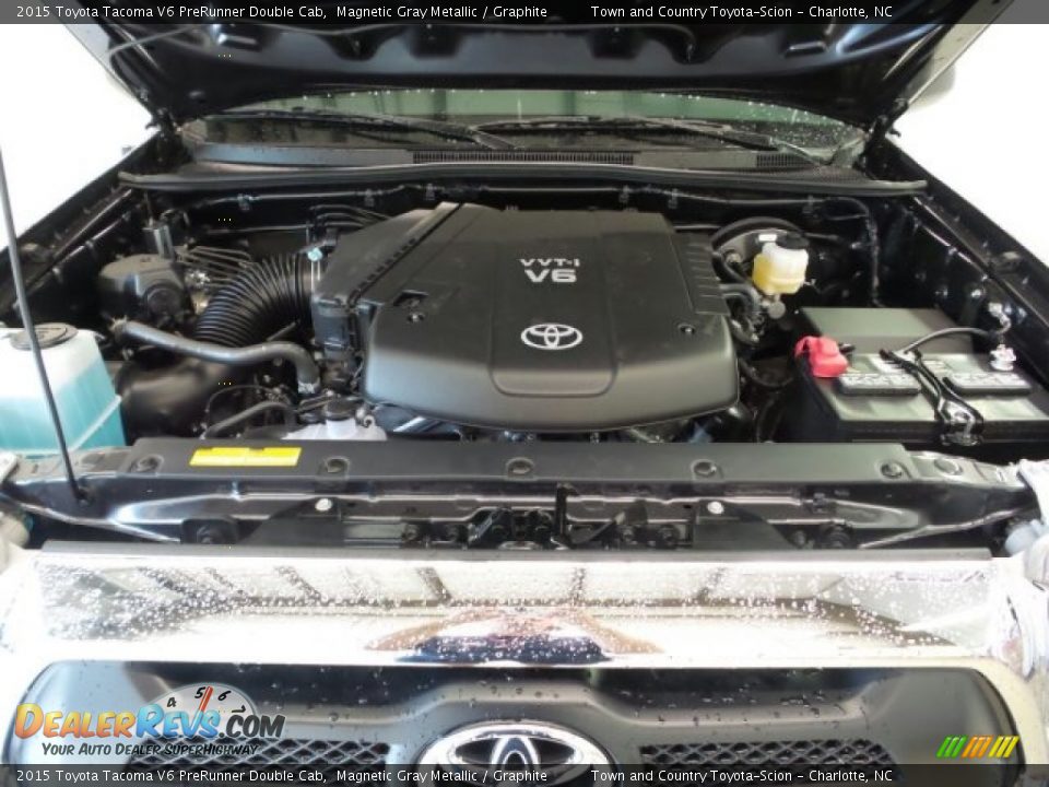 2015 Toyota Tacoma V6 PreRunner Double Cab Magnetic Gray Metallic / Graphite Photo #26