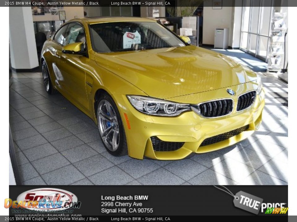 2015 BMW M4 Coupe Austin Yellow Metallic / Black Photo #1