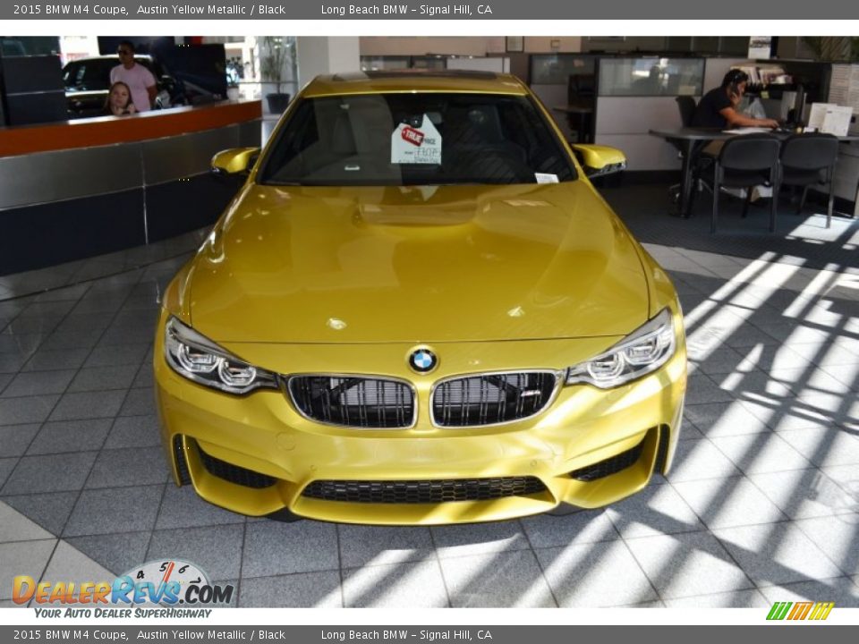 2015 BMW M4 Coupe Austin Yellow Metallic / Black Photo #3
