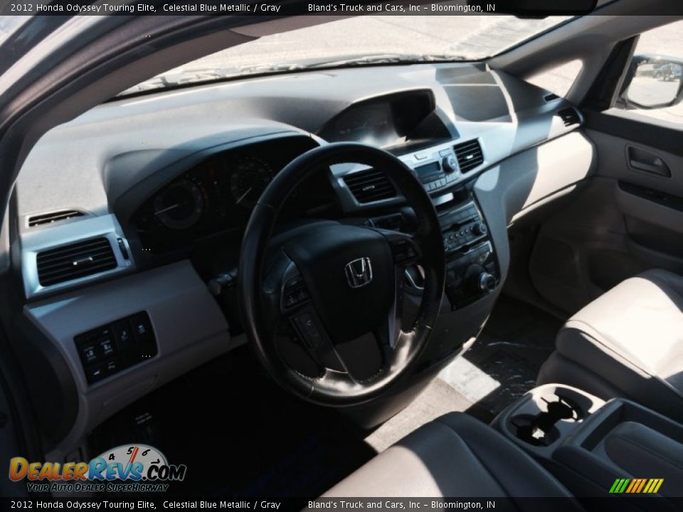 2012 Honda Odyssey Touring Elite Celestial Blue Metallic / Gray Photo #5