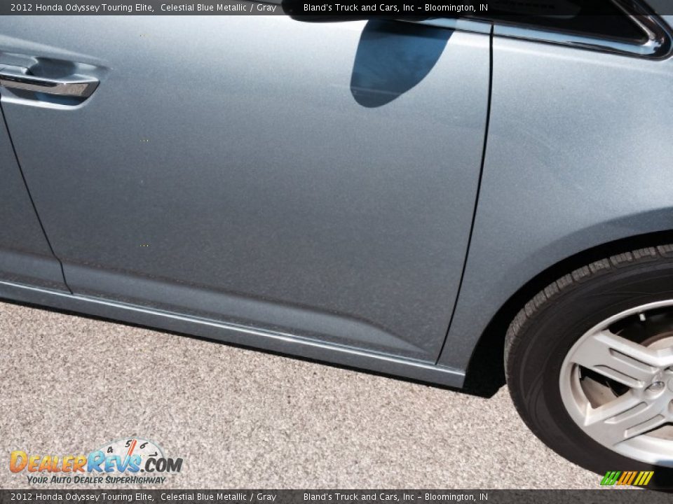 2012 Honda Odyssey Touring Elite Celestial Blue Metallic / Gray Photo #8