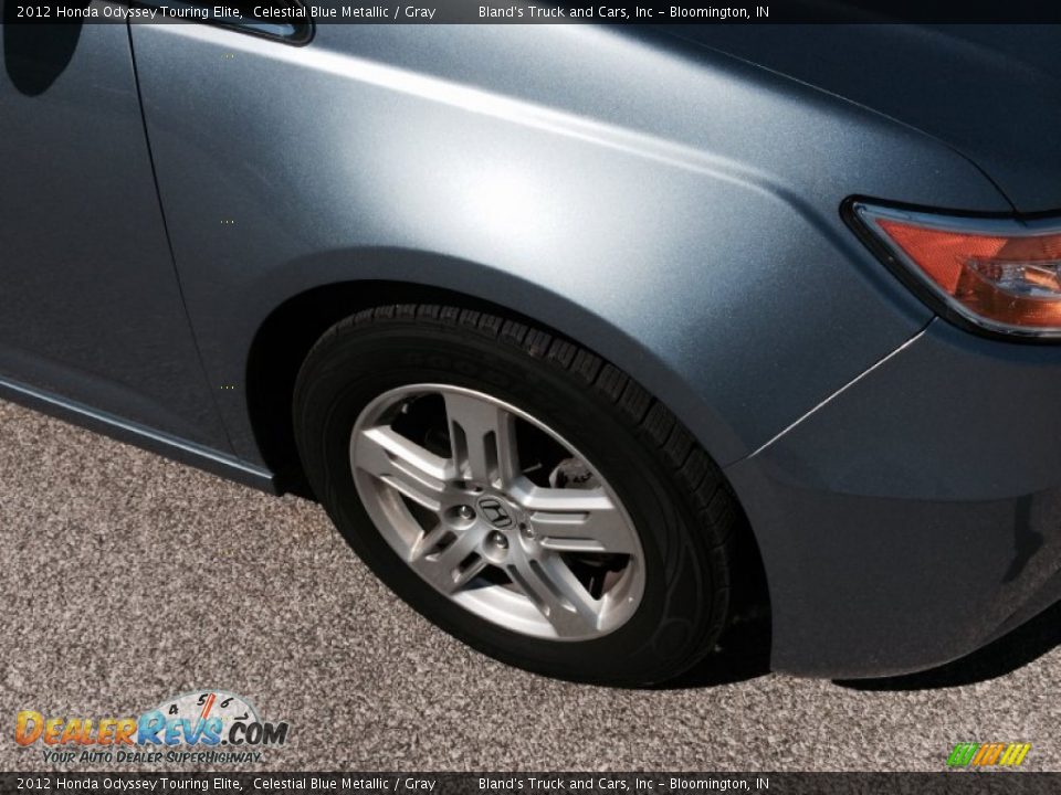 2012 Honda Odyssey Touring Elite Celestial Blue Metallic / Gray Photo #10