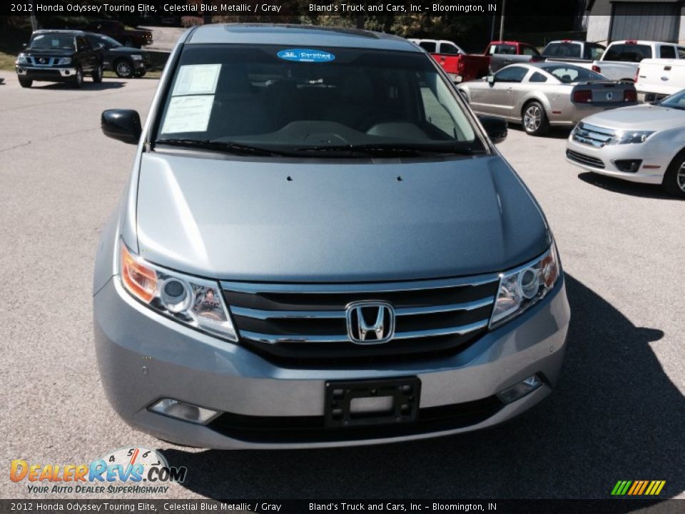 2012 Honda Odyssey Touring Elite Celestial Blue Metallic / Gray Photo #15