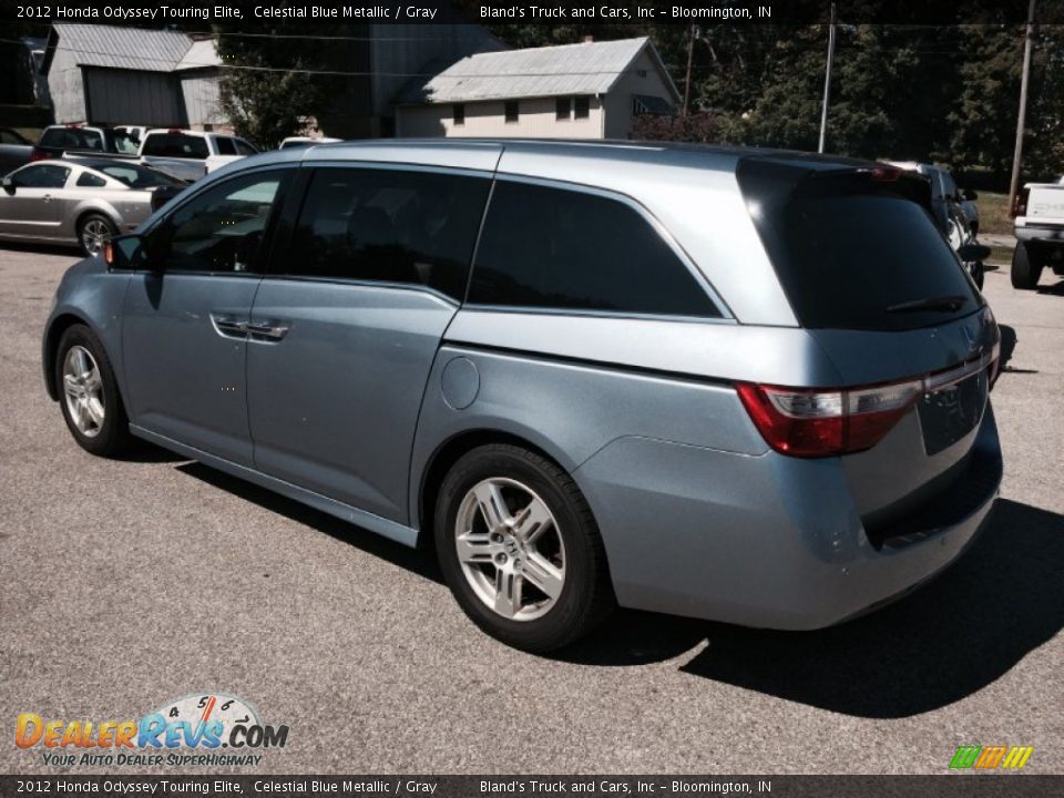 2012 Honda Odyssey Touring Elite Celestial Blue Metallic / Gray Photo #17