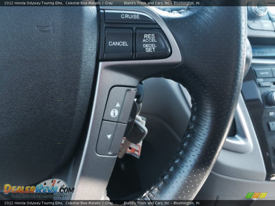 2012 Honda Odyssey Touring Elite Celestial Blue Metallic / Gray Photo #20