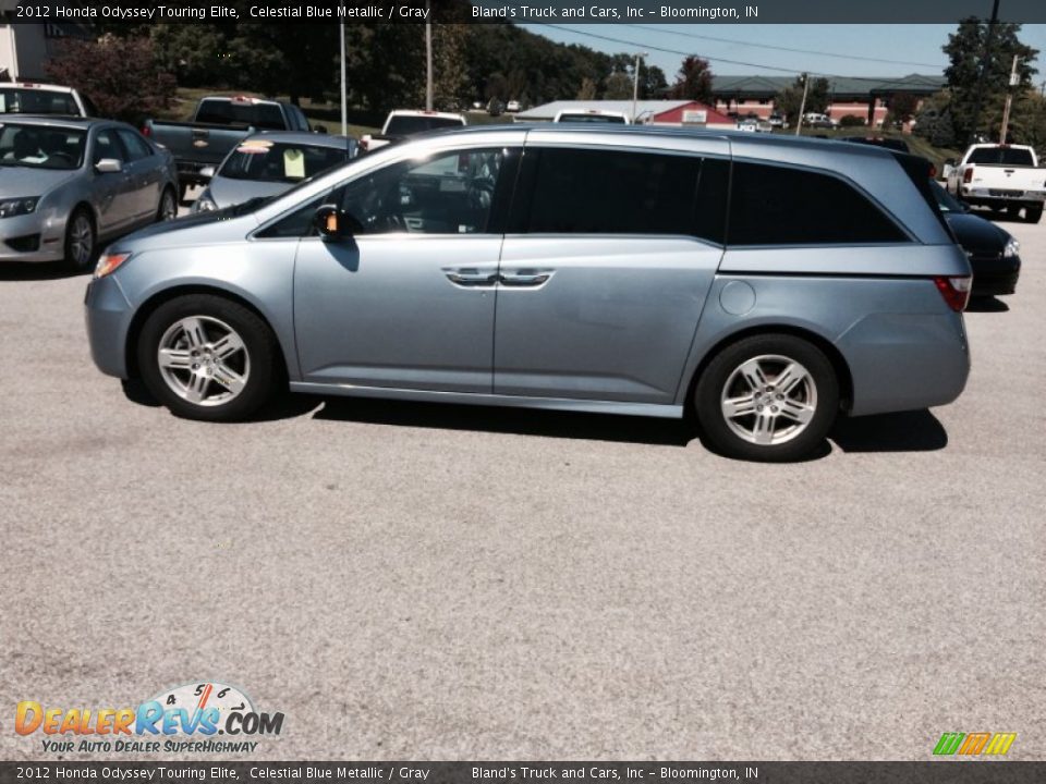 2012 Honda Odyssey Touring Elite Celestial Blue Metallic / Gray Photo #30