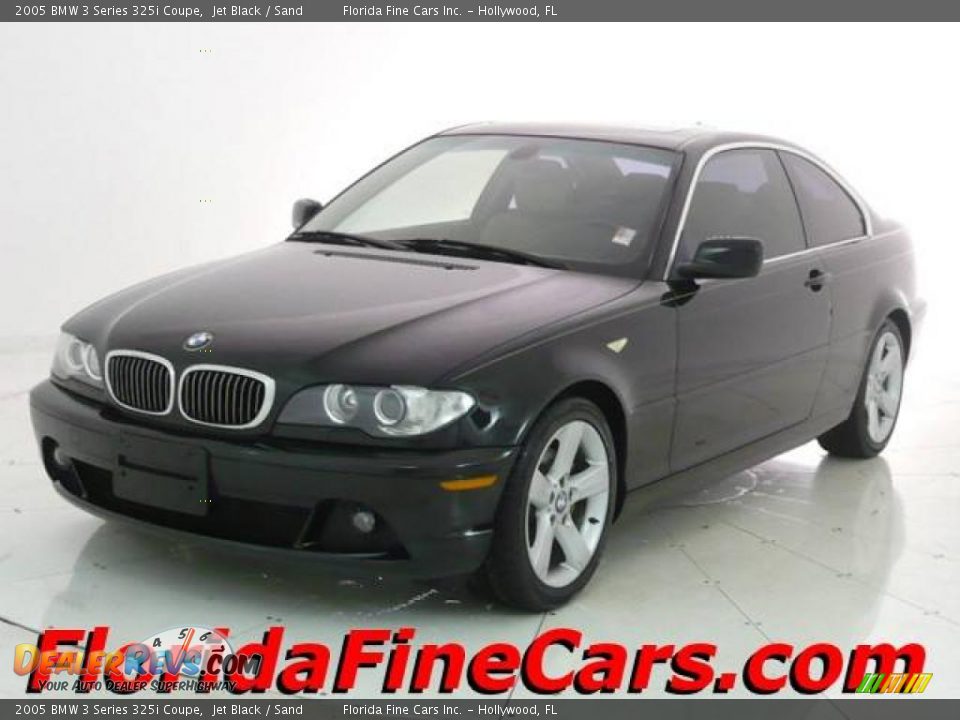 2005 BMW 3 Series 325i Coupe Jet Black / Sand Photo #1