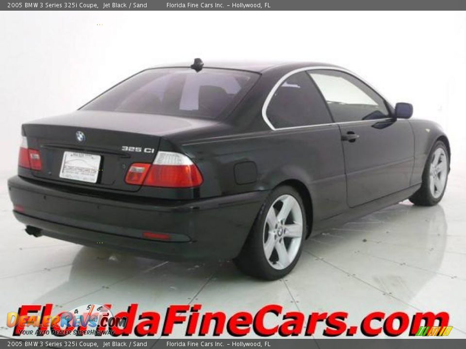 2005 BMW 3 Series 325i Coupe Jet Black / Sand Photo #2