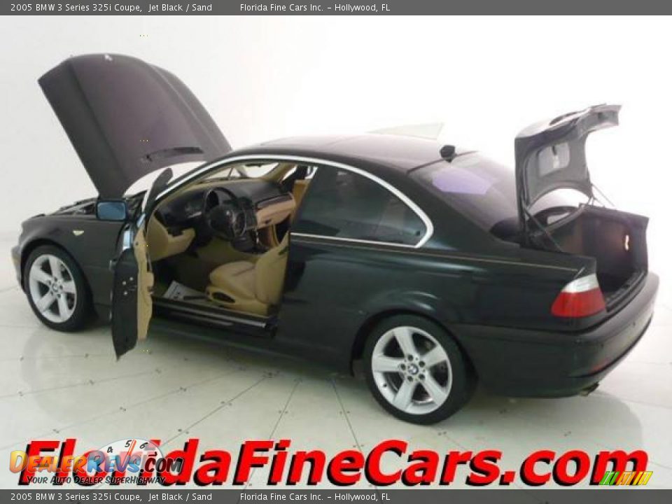 2005 BMW 3 Series 325i Coupe Jet Black / Sand Photo #8
