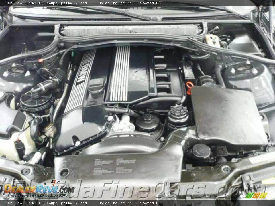 2005 BMW 3 Series 325i Coupe Jet Black / Sand Photo #9