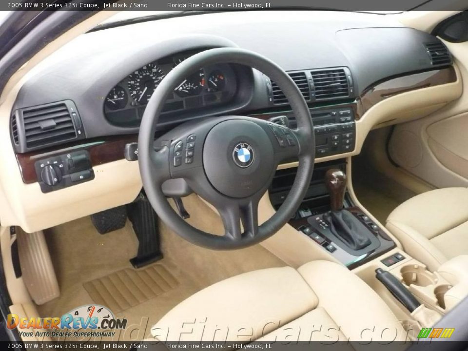 2005 BMW 3 Series 325i Coupe Jet Black / Sand Photo #11