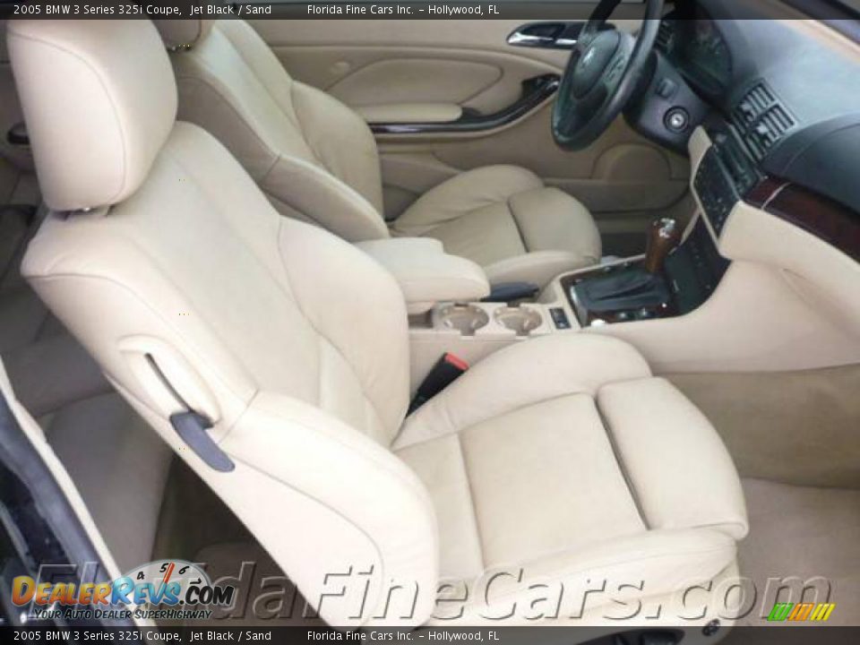 2005 BMW 3 Series 325i Coupe Jet Black / Sand Photo #12