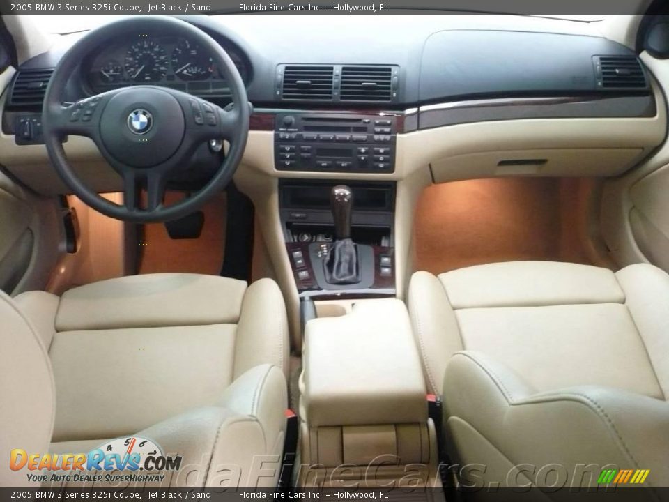 2005 BMW 3 Series 325i Coupe Jet Black / Sand Photo #14