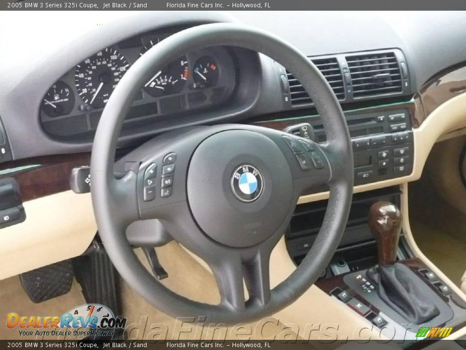 2005 BMW 3 Series 325i Coupe Jet Black / Sand Photo #15