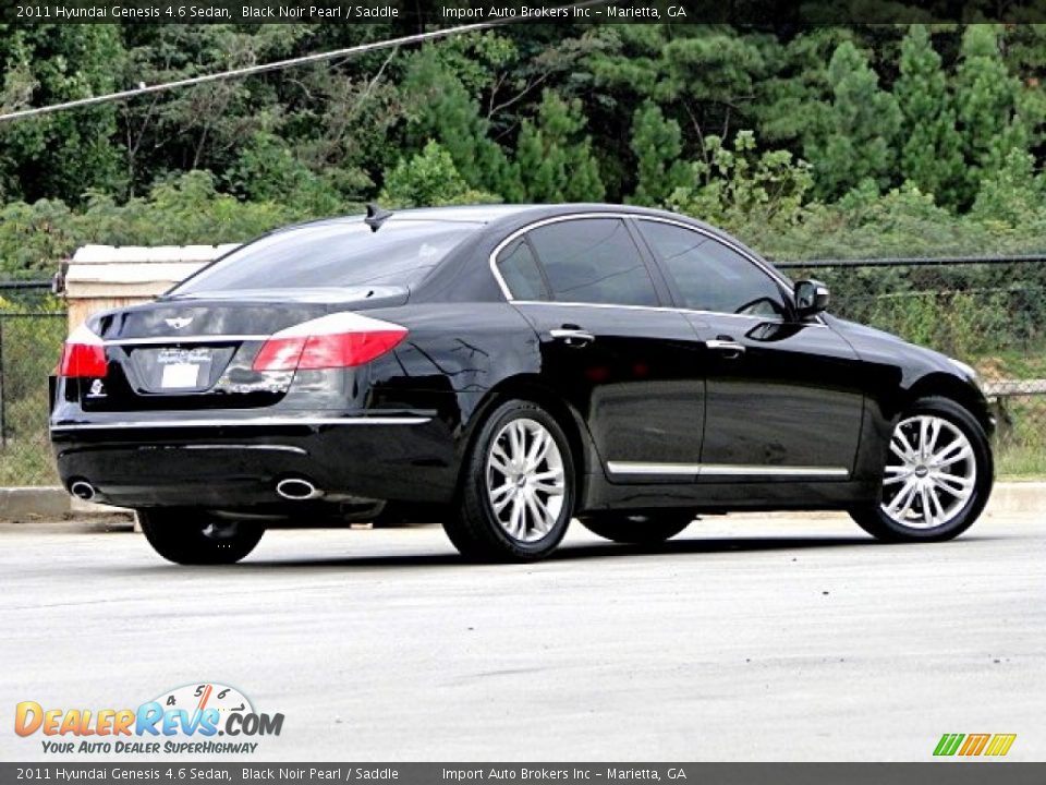 2011 Hyundai Genesis 4.6 Sedan Black Noir Pearl / Saddle Photo #2