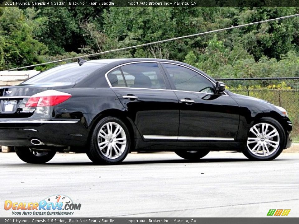 2011 Hyundai Genesis 4.6 Sedan Black Noir Pearl / Saddle Photo #3