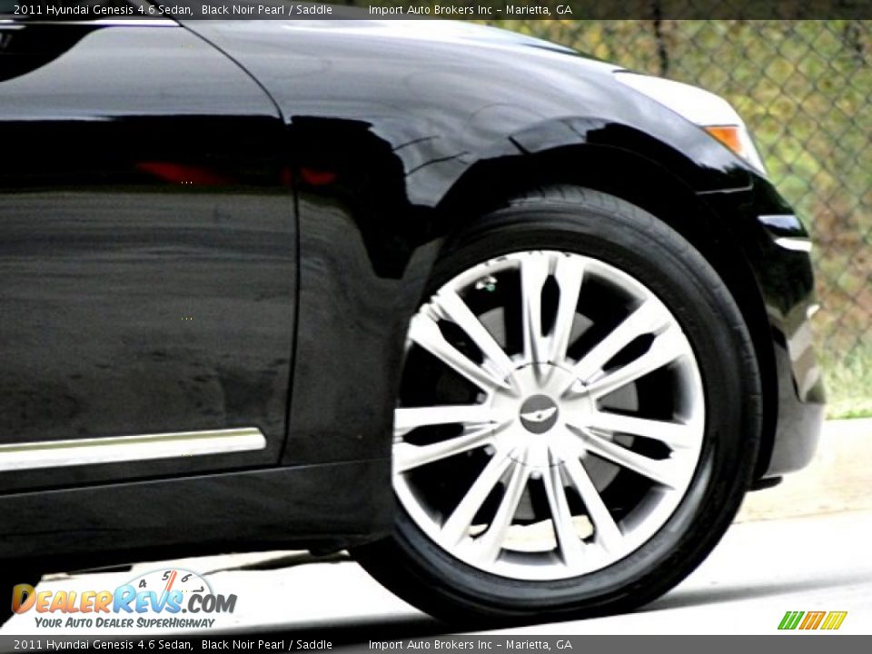 2011 Hyundai Genesis 4.6 Sedan Black Noir Pearl / Saddle Photo #4