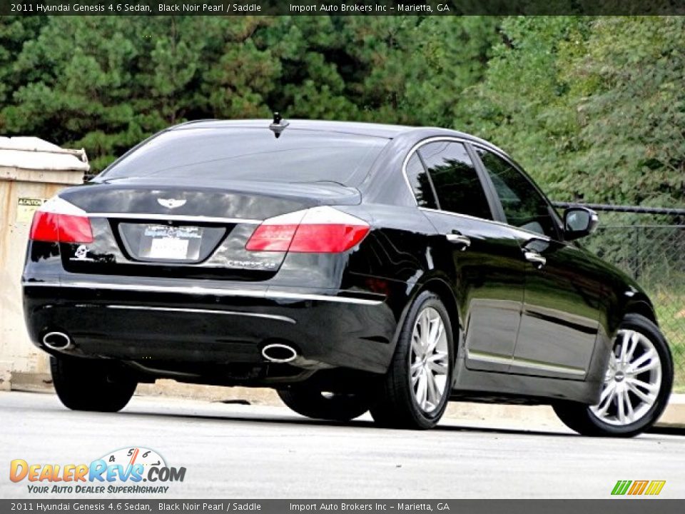 2011 Hyundai Genesis 4.6 Sedan Black Noir Pearl / Saddle Photo #5