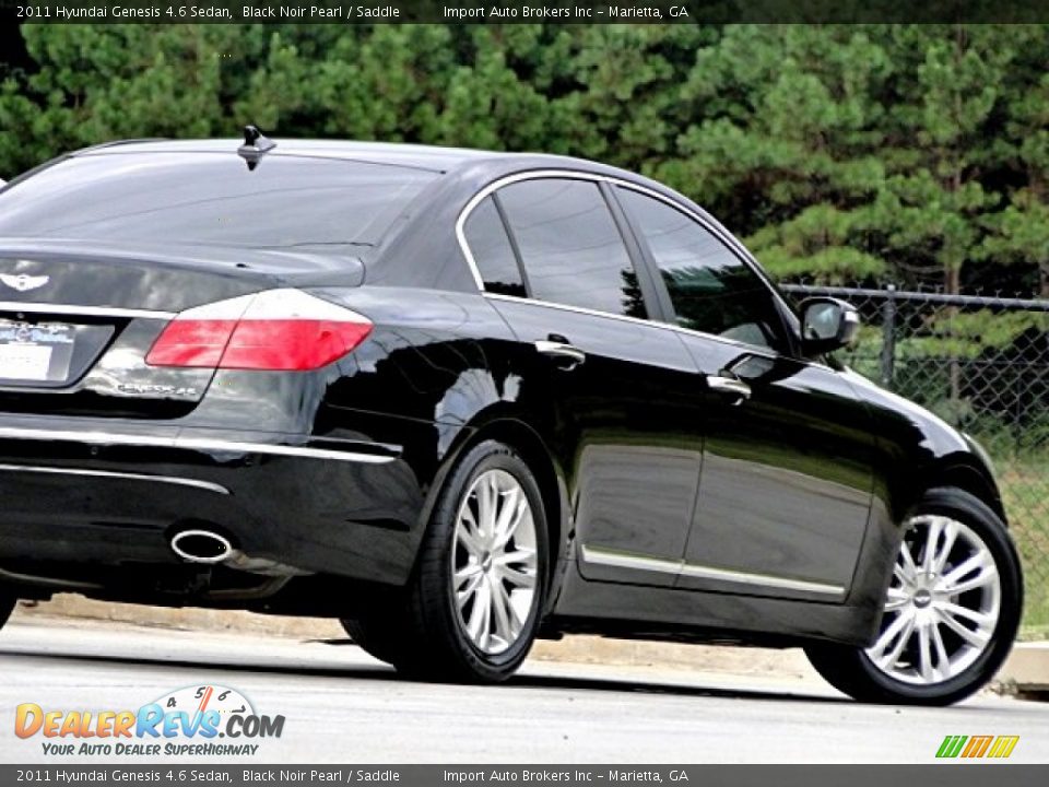 2011 Hyundai Genesis 4.6 Sedan Black Noir Pearl / Saddle Photo #6
