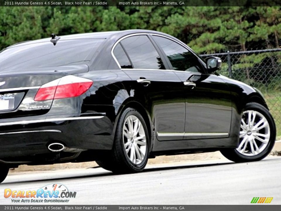 2011 Hyundai Genesis 4.6 Sedan Black Noir Pearl / Saddle Photo #7