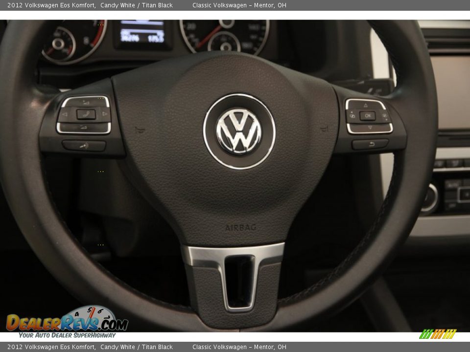 2012 Volkswagen Eos Komfort Candy White / Titan Black Photo #8