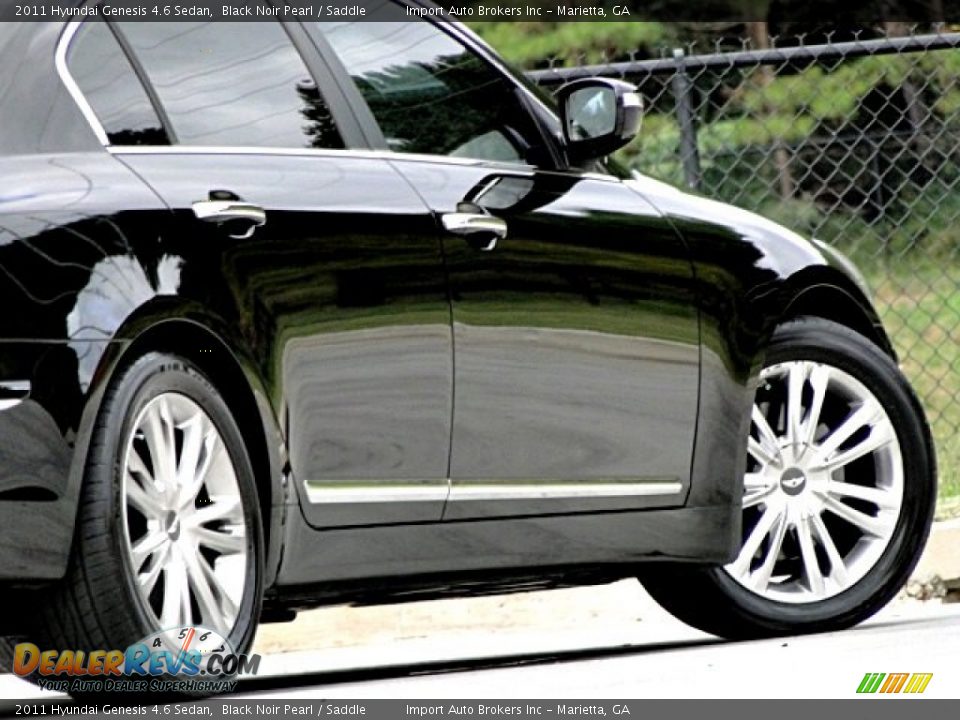 2011 Hyundai Genesis 4.6 Sedan Black Noir Pearl / Saddle Photo #8