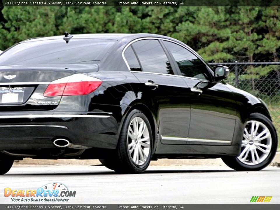 2011 Hyundai Genesis 4.6 Sedan Black Noir Pearl / Saddle Photo #9