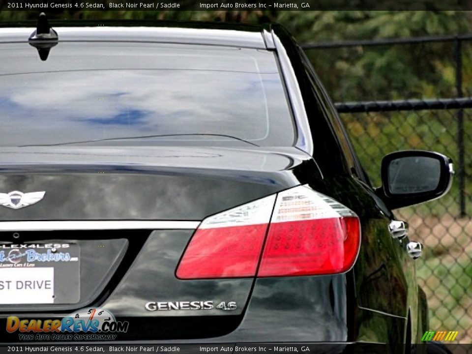2011 Hyundai Genesis 4.6 Sedan Black Noir Pearl / Saddle Photo #11
