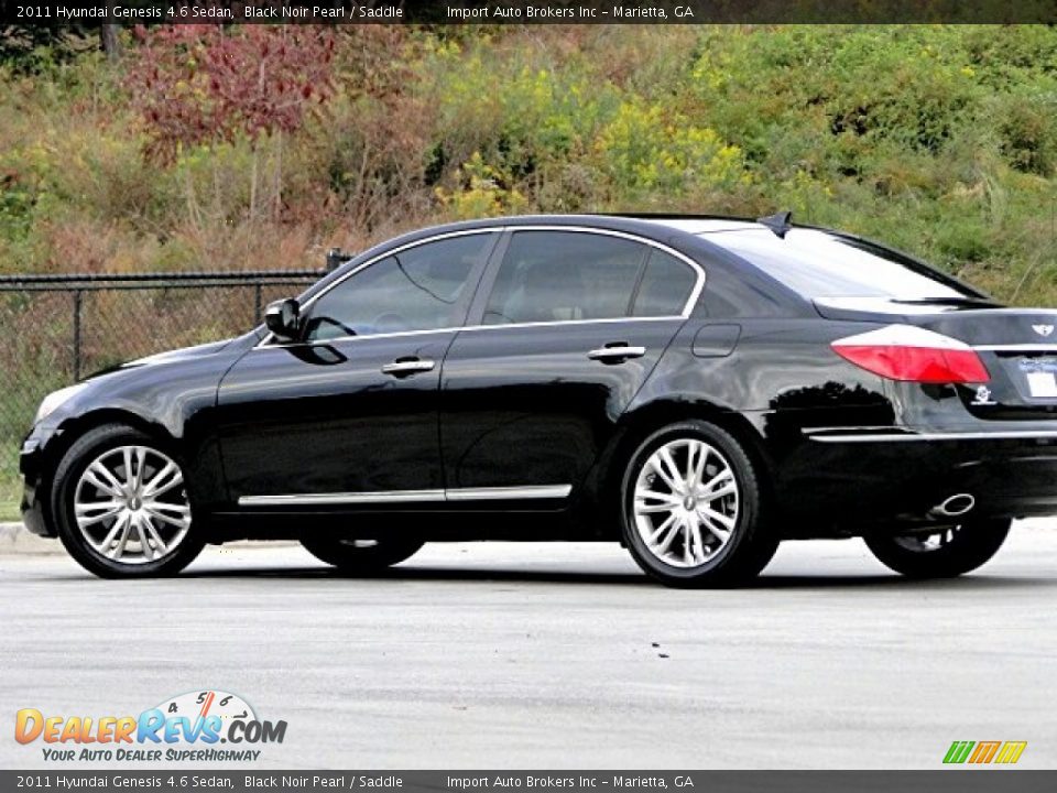 2011 Hyundai Genesis 4.6 Sedan Black Noir Pearl / Saddle Photo #12