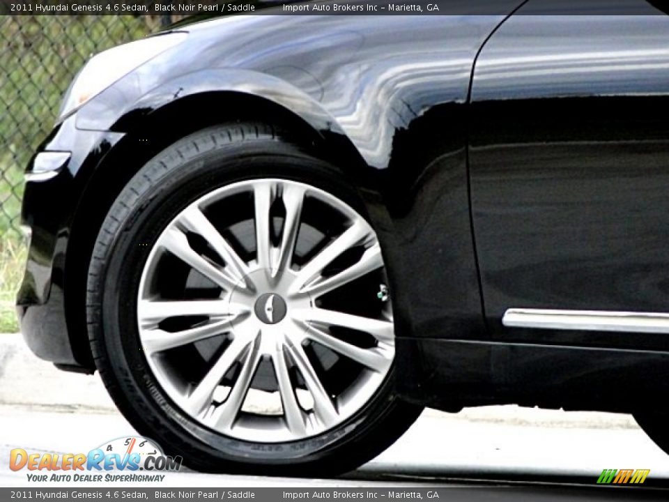 2011 Hyundai Genesis 4.6 Sedan Black Noir Pearl / Saddle Photo #13