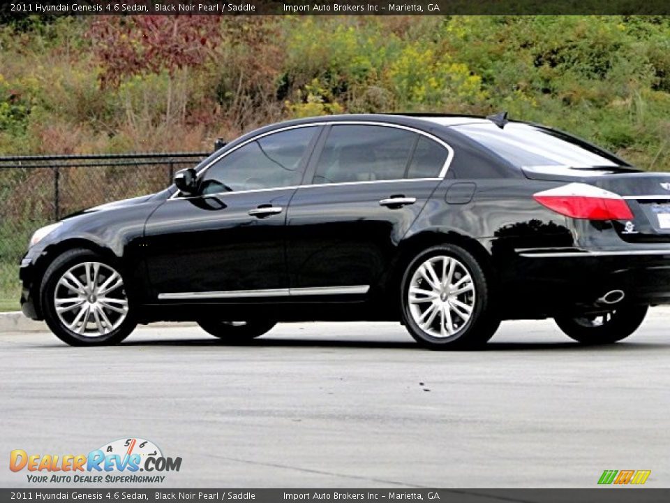 2011 Hyundai Genesis 4.6 Sedan Black Noir Pearl / Saddle Photo #14
