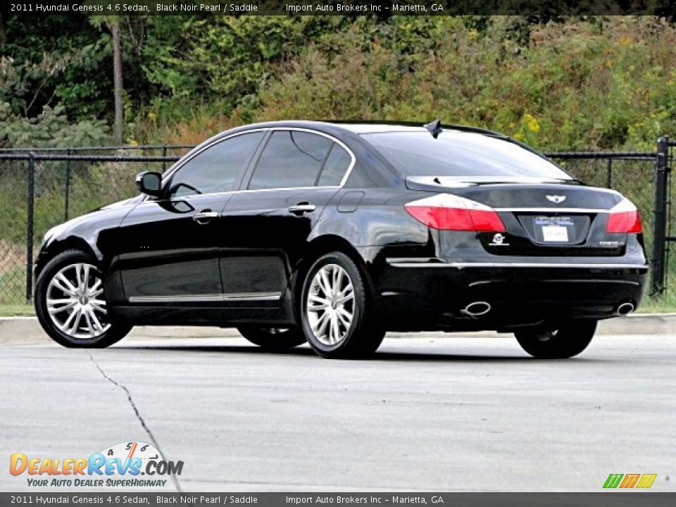 2011 Hyundai Genesis 4.6 Sedan Black Noir Pearl / Saddle Photo #15