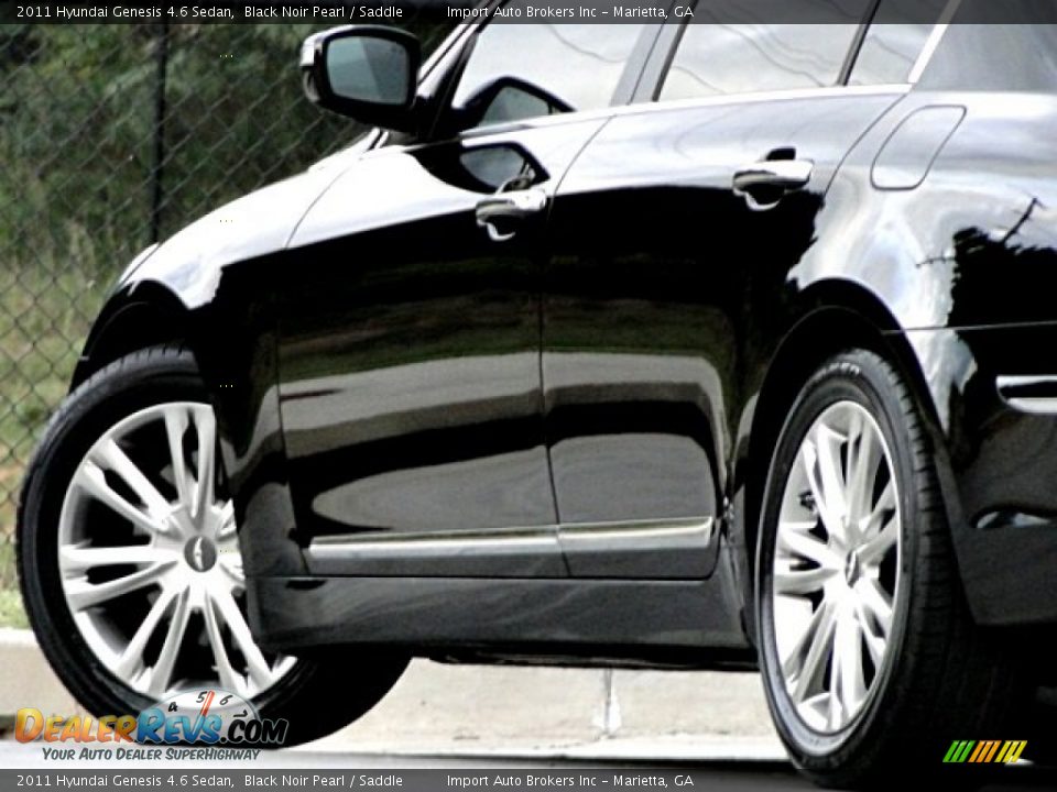 2011 Hyundai Genesis 4.6 Sedan Black Noir Pearl / Saddle Photo #16