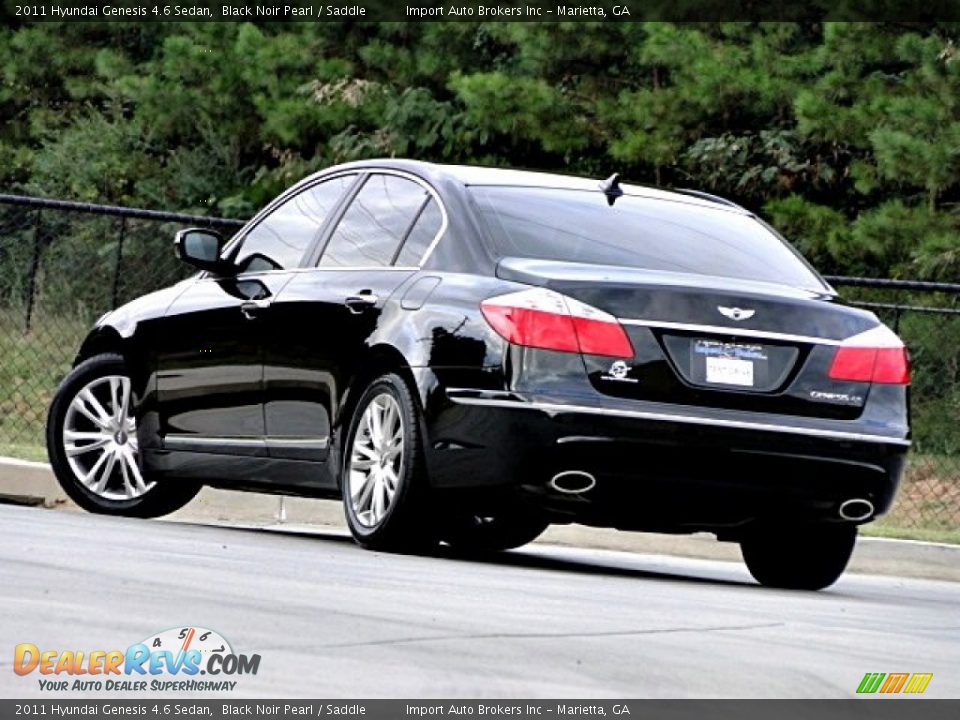 2011 Hyundai Genesis 4.6 Sedan Black Noir Pearl / Saddle Photo #17