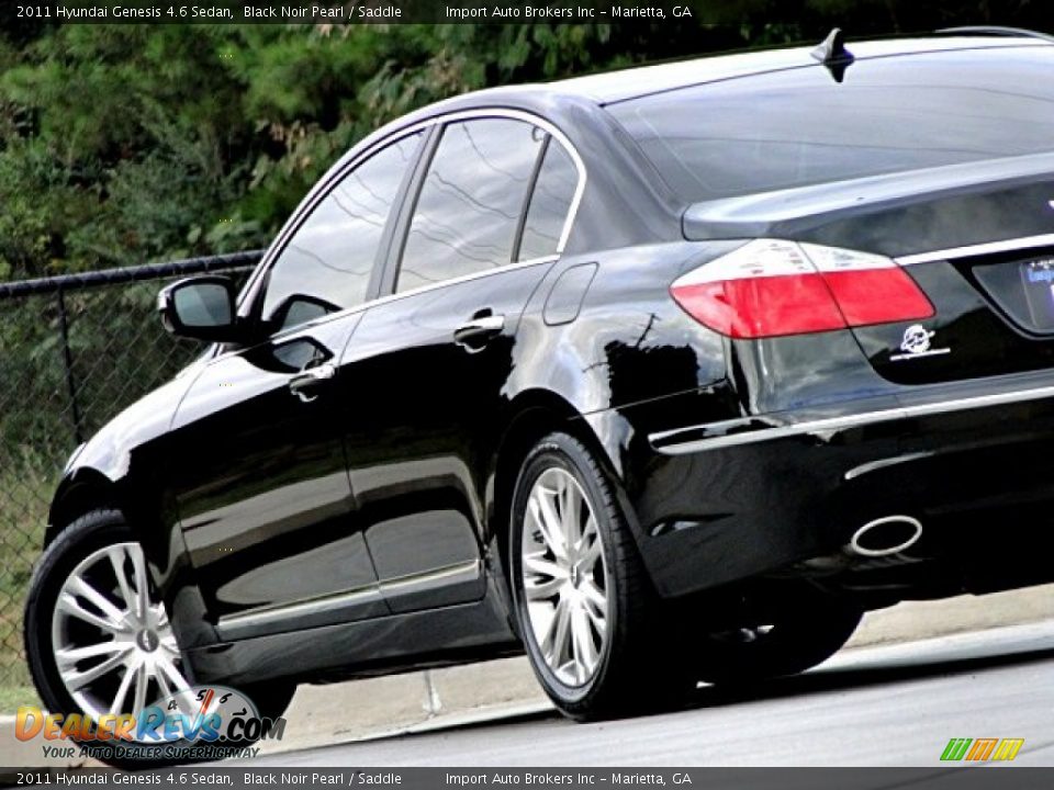 2011 Hyundai Genesis 4.6 Sedan Black Noir Pearl / Saddle Photo #18