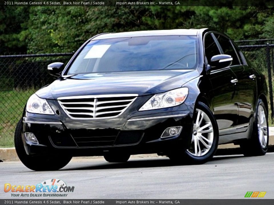 2011 Hyundai Genesis 4.6 Sedan Black Noir Pearl / Saddle Photo #19