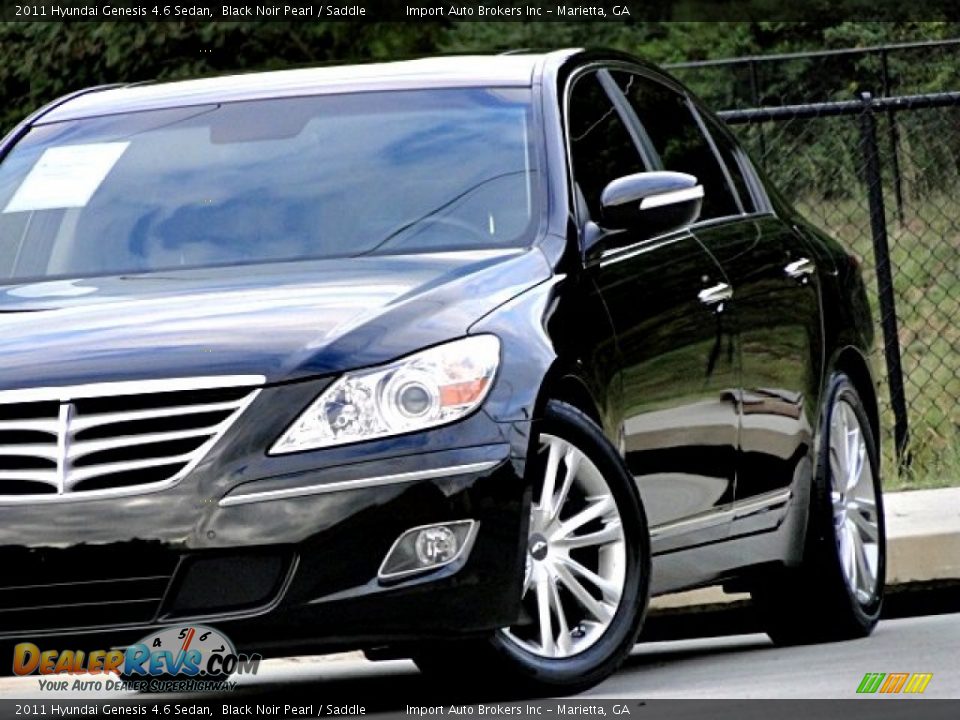 2011 Hyundai Genesis 4.6 Sedan Black Noir Pearl / Saddle Photo #20