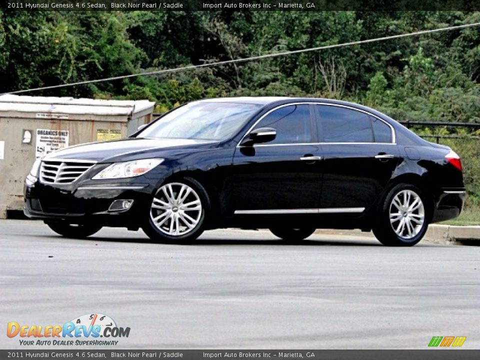 2011 Hyundai Genesis 4.6 Sedan Black Noir Pearl / Saddle Photo #23
