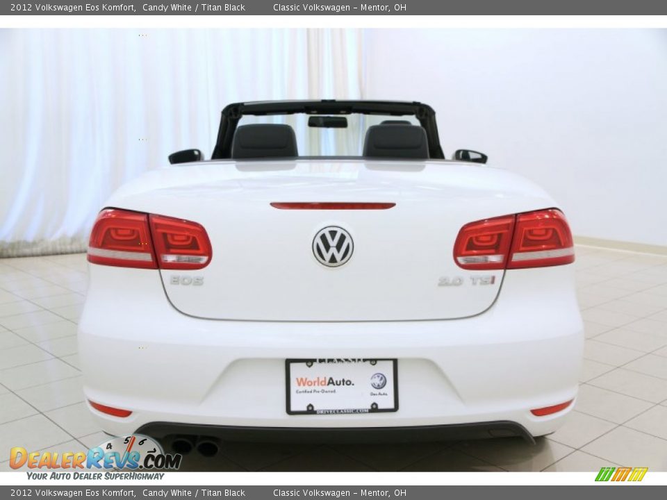 2012 Volkswagen Eos Komfort Candy White / Titan Black Photo #24