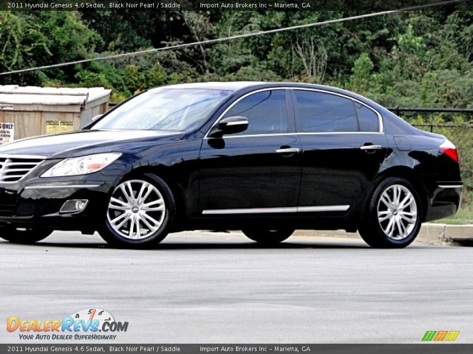 2011 Hyundai Genesis 4.6 Sedan Black Noir Pearl / Saddle Photo #24