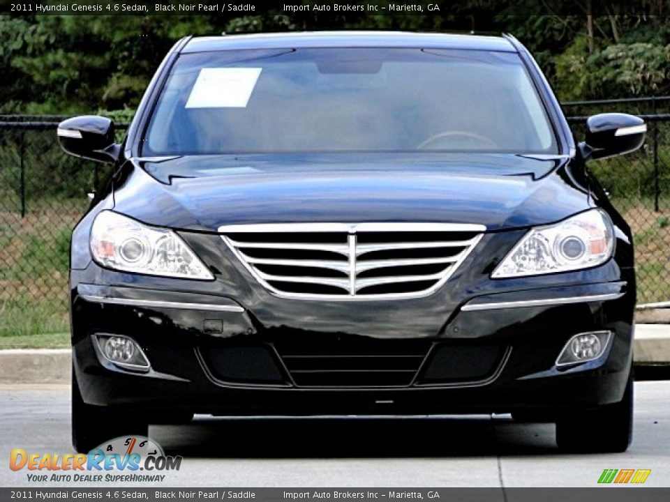 2011 Hyundai Genesis 4.6 Sedan Black Noir Pearl / Saddle Photo #26