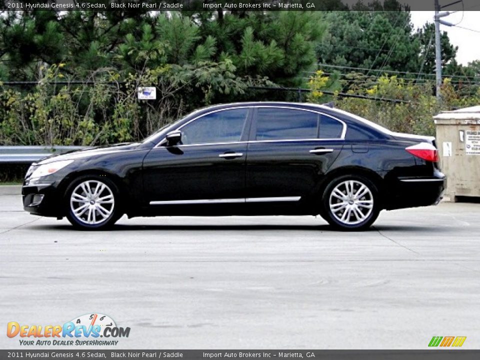 2011 Hyundai Genesis 4.6 Sedan Black Noir Pearl / Saddle Photo #27