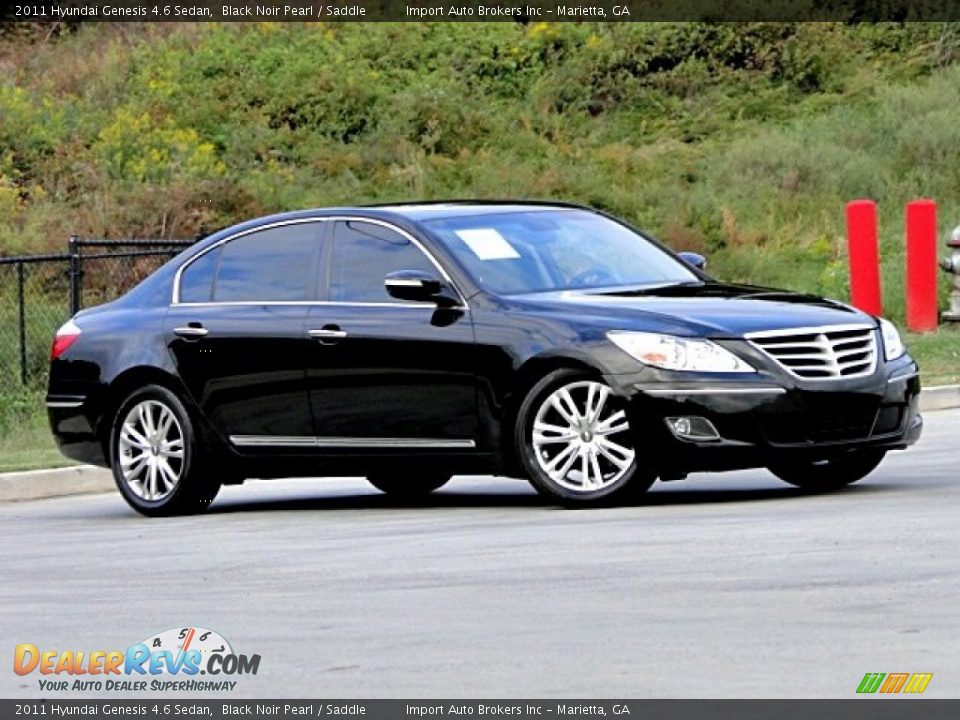 2011 Hyundai Genesis 4.6 Sedan Black Noir Pearl / Saddle Photo #28