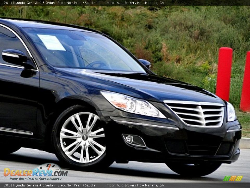 2011 Hyundai Genesis 4.6 Sedan Black Noir Pearl / Saddle Photo #29