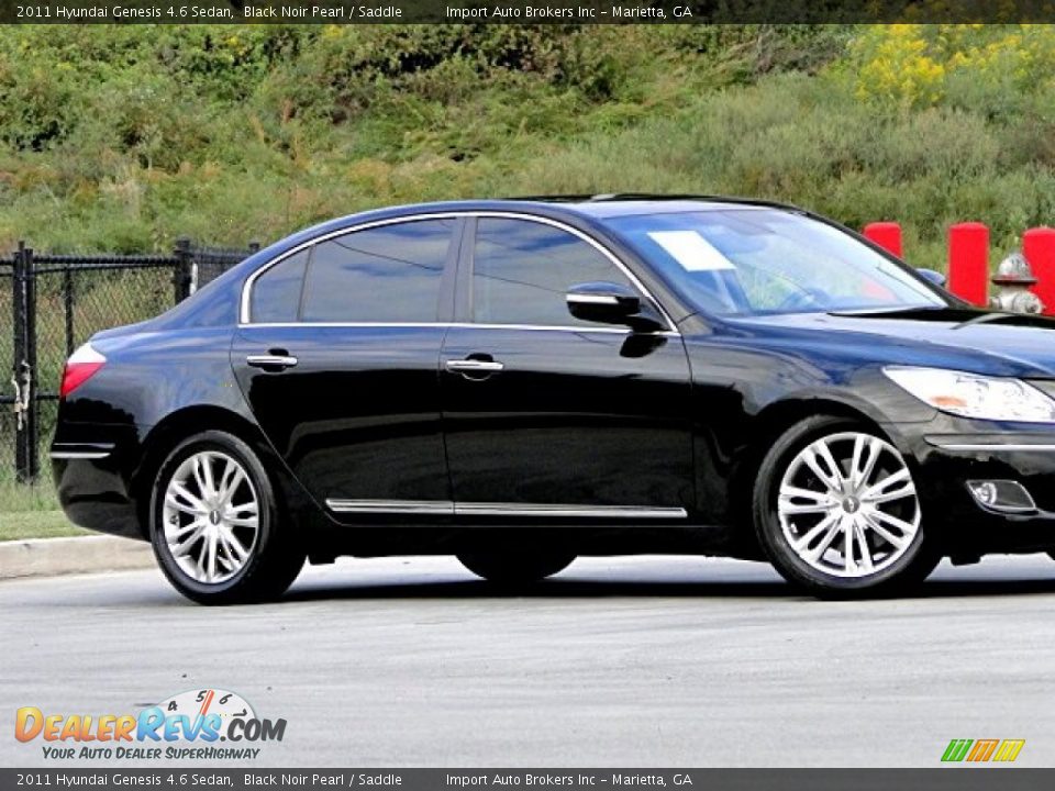 2011 Hyundai Genesis 4.6 Sedan Black Noir Pearl / Saddle Photo #31